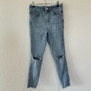 Free People We The Free Women's Light Blue Distressed Jeans Size 29